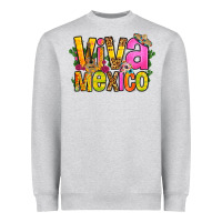 Heather Grey viva mexico long live mexico Heavyweight Sweatshirt - FaDigitalArtStudio
