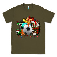 Army Green joy with soccer element and Christmas Classic Tee - AdoDesignShop