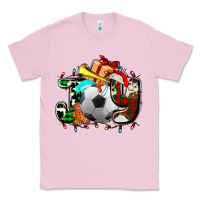 Bubblegum Pink joy with soccer element and Christmas Classic Tee - AdoDesignShop