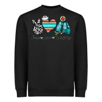 Black peace love nursing Heavyweight Sweatshirt - CowhideDigitalArt