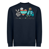 Navy peace love nursing Heavyweight Sweatshirt - CowhideDigitalArt