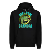 Black reel cool grandpa Premium Hoodie - Jasminsmagicworld