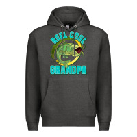 Charcoal Heather reel cool grandpa Premium Hoodie - Jasminsmagicworld