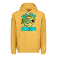 Mustard reel cool grandpa Premium Hoodie - Jasminsmagicworld