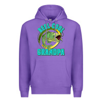 Purple reel cool grandpa Premium Hoodie - Jasminsmagicworld
