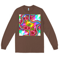 Chestnut tie dye floral seamless pattern Long Sleeve Tee - BundleAndBundleShop