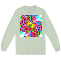 Matcha tie dye floral seamless pattern Long Sleeve Tee - BundleAndBundleShop