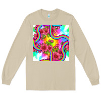 Mushroom tie dye floral seamless pattern Long Sleeve Tee - BundleAndBundleShop