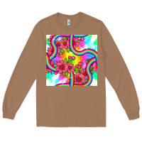 Toasted Coconut tie dye floral seamless pattern Long Sleeve Tee - BundleAndBundleShop