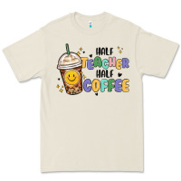 Bone half teacher half coffee Premium Tee - MaliasSmallBusiness