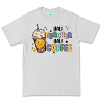 Dove Grey half teacher half coffee Premium Tee - MaliasSmallBusiness