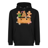 Black costom name christmas cookie Heavyweight Hoodie - MaliasSmallBusiness