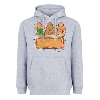 Heather Grey costom name christmas cookie Heavyweight Hoodie - MaliasSmallBusiness