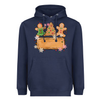 Navy costom name christmas cookie Heavyweight Hoodie - MaliasSmallBusiness