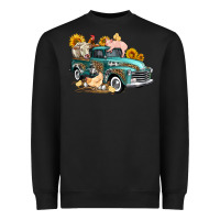 Black western farm truck coop animals farm animals Heavyweight Sweatshirt - FaDigitalArtStudio