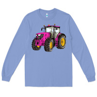 Colony Blue western farm tractor pink Long Sleeve Tee - Artiststas