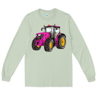 Matcha western farm tractor pink Long Sleeve Tee - Artiststas