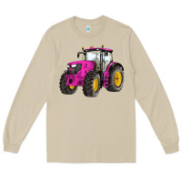 Mushroom western farm tractor pink Long Sleeve Tee - Artiststas