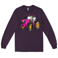 Plum western farm tractor pink Long Sleeve Tee - Artiststas