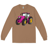 Toasted Coconut western farm tractor pink Long Sleeve Tee - Artiststas