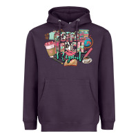 Plum coffee teach repeat teacher Heavyweight Hoodie - NancyCooperArtShop