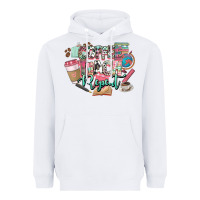 White coffee teach repeat teacher Heavyweight Hoodie - NancyCooperArtShop
