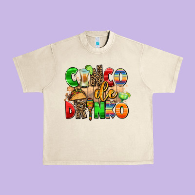 Cinco De Drinko Urban Heavy Tee Designed By Adodesignshop