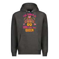 Charcoal Heather the queen is 60 long live the queen Premium Hoodie - Jasminsmagicworld