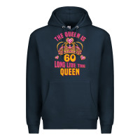 Navy the queen is 60 long live the queen Premium Hoodie - Jasminsmagicworld