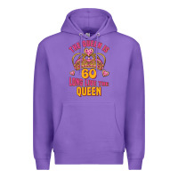Purple the queen is 60 long live the queen Premium Hoodie - Jasminsmagicworld
