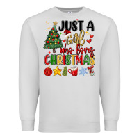 Dove Grey just a girl who loves christmas Premium Sweatshirt - MaliasSmallBusiness