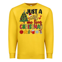 Lemon just a girl who loves christmas Premium Sweatshirt - MaliasSmallBusiness