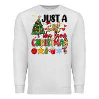 Oatmeal Heather just a girl who loves christmas Premium Sweatshirt - MaliasSmallBusiness