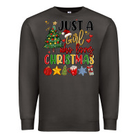 Smoke just a girl who loves christmas Premium Sweatshirt - MaliasSmallBusiness