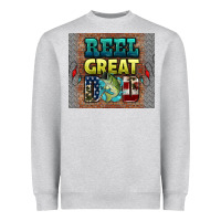 Heather Grey reel great dad Heavyweight Sweatshirt - HRA Design Shop