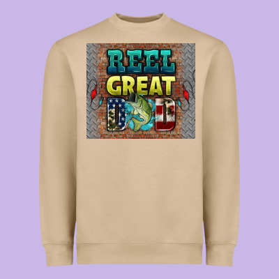 Reel Great Dad Heavyweight Sweatshirt Designed By Hra Design Shop