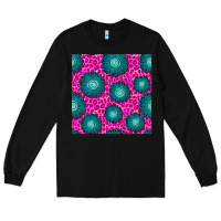 Black floral pink leopard seamless pattern Long Sleeve Tee - BundleAndBundleShop