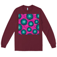 Burgundy floral pink leopard seamless pattern Long Sleeve Tee - BundleAndBundleShop