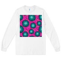 White floral pink leopard seamless pattern Long Sleeve Tee - BundleAndBundleShop