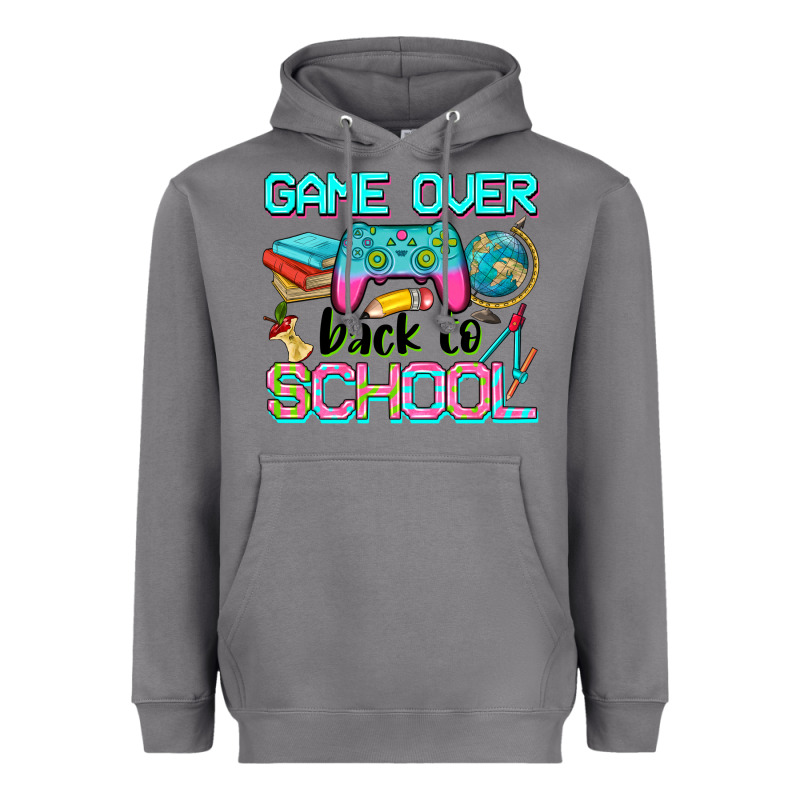 Game Over Back To School Heavyweight Hoodie by NancyCooperArtShop | Teevron