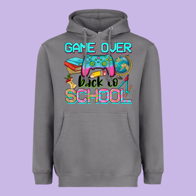 Game Over Back To School Heavyweight Hoodie Designed By Nancycooperartshop