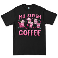 Black my sleigh runs on coffee Premium Tee - MaliasSmallBusiness