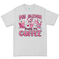 Dove Grey my sleigh runs on coffee Premium Tee - MaliasSmallBusiness