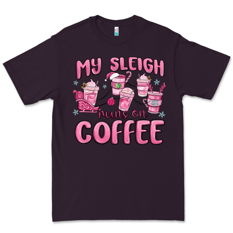 My Sleigh Runs On Coffee Premium Tee by MaliasSmallBusiness | Teevron