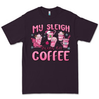 Plum my sleigh runs on coffee Premium Tee - MaliasSmallBusiness