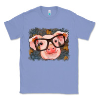 Colony Blue Fall Autumn Pig Classic Tee - RanaPortraitStore