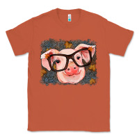 Copper Fall Autumn Pig Classic Tee - RanaPortraitStore