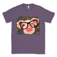 Lavender Fall Autumn Pig Classic Tee - RanaPortraitStore