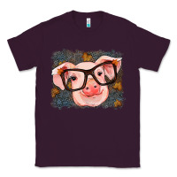 Plum Fall Autumn Pig Classic Tee - RanaPortraitStore