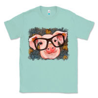 Seafoam Fall Autumn Pig Classic Tee - RanaPortraitStore